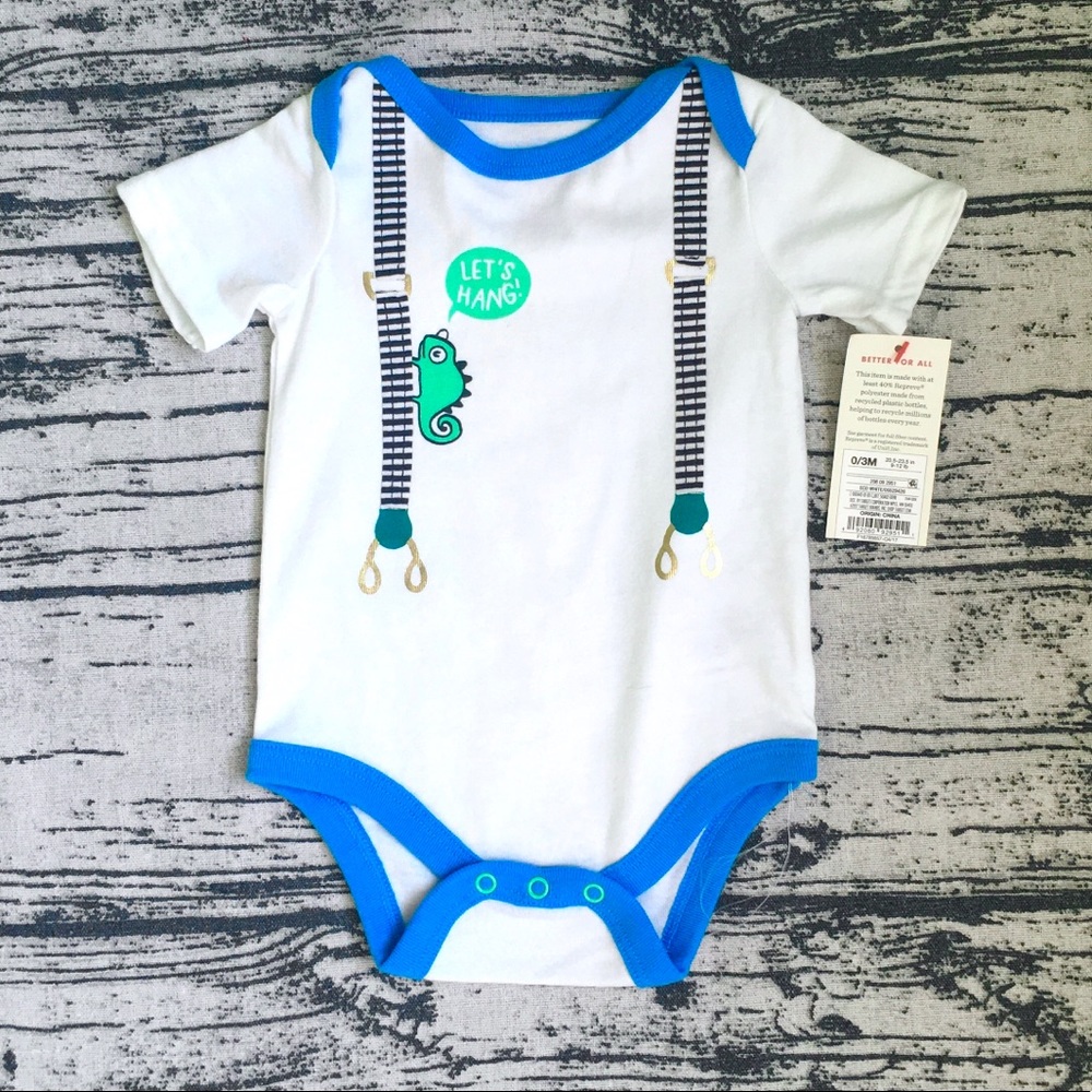 Cat & Jack Short Sleeve Onesie “Let’s Hang” print